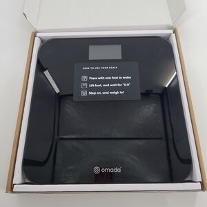 Omada Smart Digital Bathroom Scale with Batteries Black New